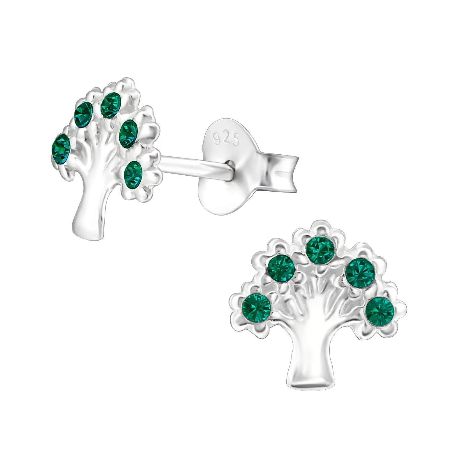 925 Sterling Silver Lightweight Hollow-Back Women 925 Sterling Silver Tree Of Life Stud Earrings for Women & Girls – Everyday Jewellery Gift Boxed