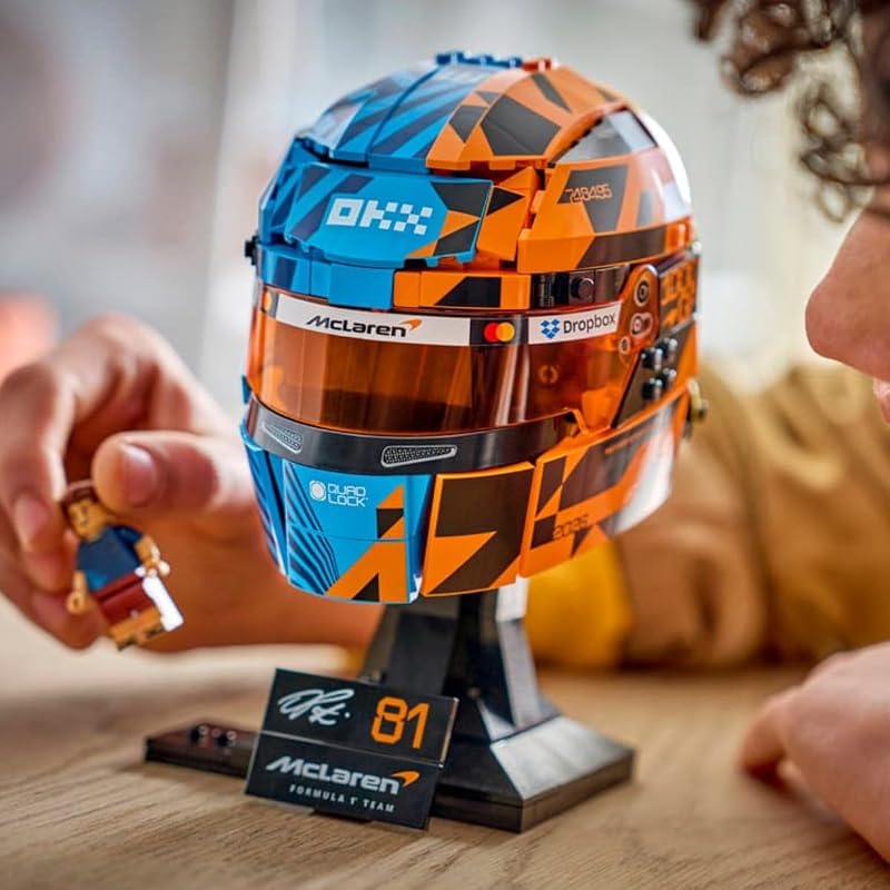 Editions McLaren MasterCard F1 Team Oscar Piastri Helm - Spielzeug 3D Figuren Modellbau - DIY Kinderzimmer Deko - Geschenk für Jungen, Mädchen ab 12 Jahren und Erwachsene Sportfans - 43016