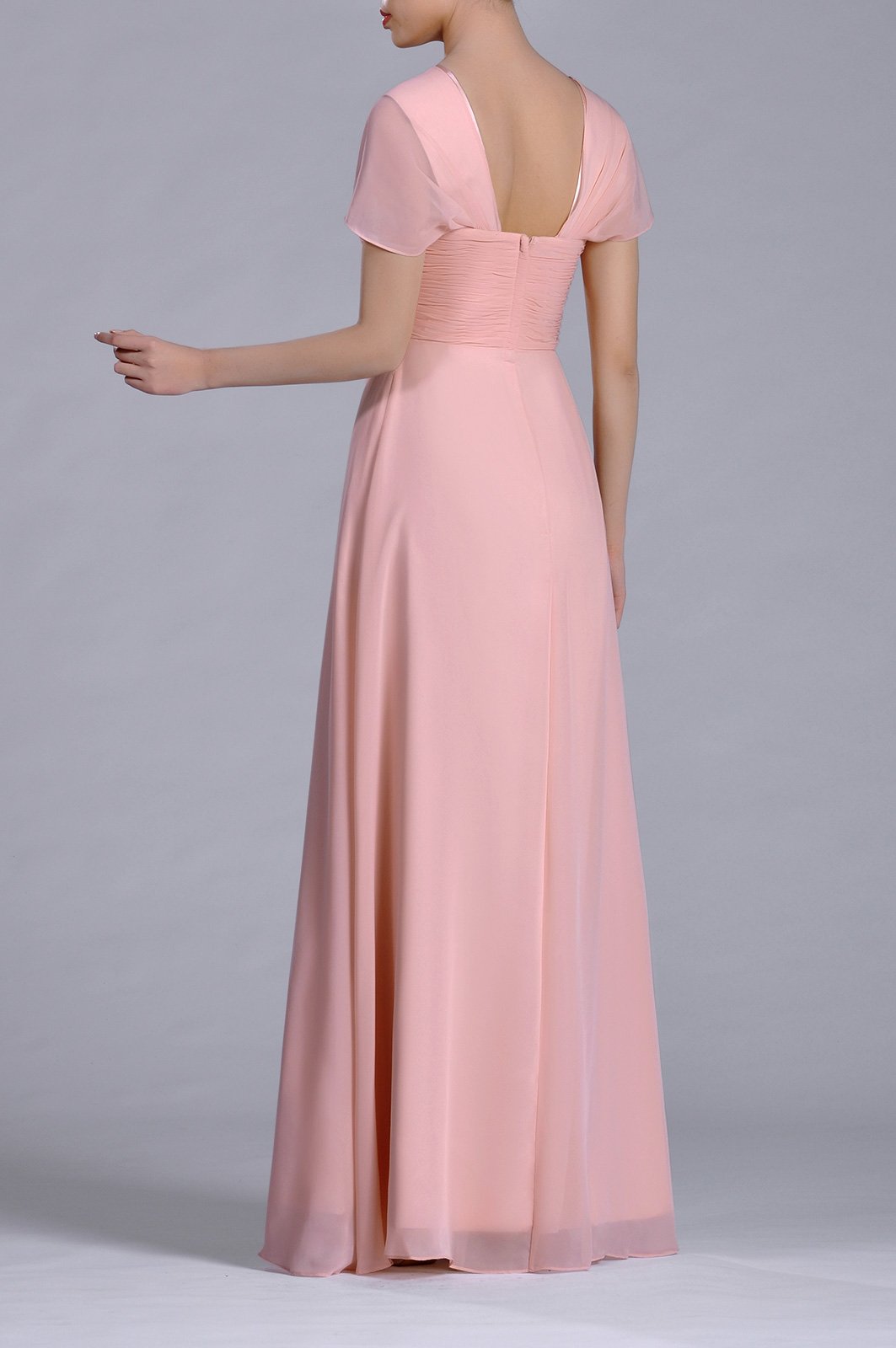 Formal Pleated Chiffon Bateau Sleeveless Sheath Long Mother of The