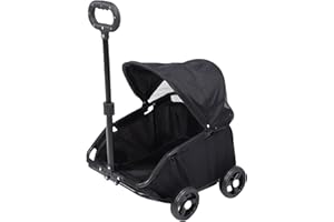 Denash Foldable Pet Stroller with Canopy, 4 Wheels Lightweight & Easy Fold Pet Strolling Cart for Small Dogs Cats Outdoor Tra