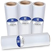 International Plastics Co. 4 Pack of 18'' Stretch Wrap for Moving | Heavy Duty Plastic Film, Furniture Pallet Packing, Clear, 1200 feet Each, 500% Stretch