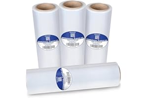 International Plastics Co. 4 Pack of 18" Plastic Stretch Film Wrap 1200 feet Each 500% Stretch Ability