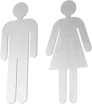 Bamodi Stickers Pour Toilettes Plaque De Porte Femmes Et Hommes Sticker Toilette 5cm X 11cm Facile A Coller Signes Wc Homme Femme Pour Toilette Wc Amazon Fr Cuisine Maison
