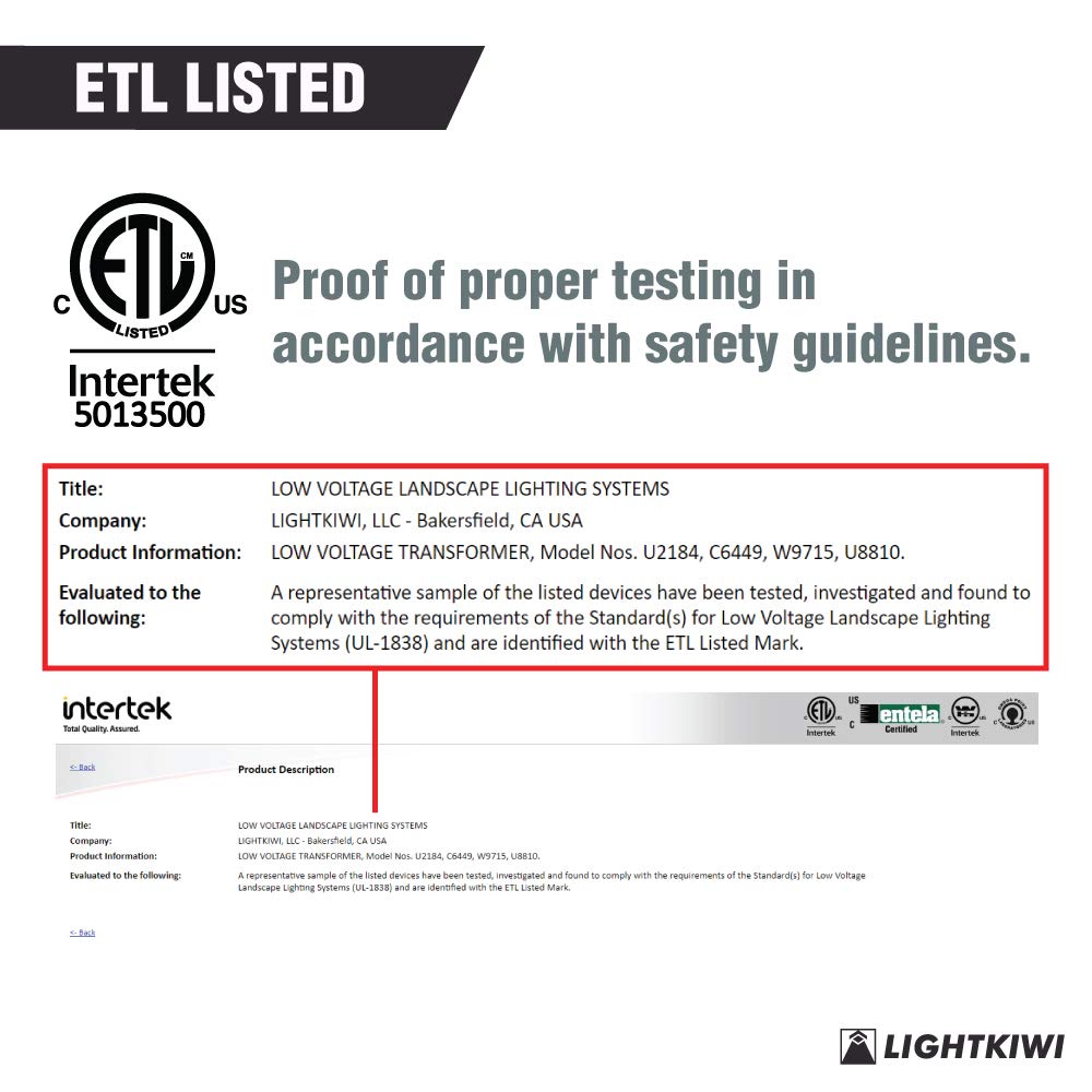 12V13V14V15V Lightkiwi W9715 300 Watt MultiTap Low Voltage