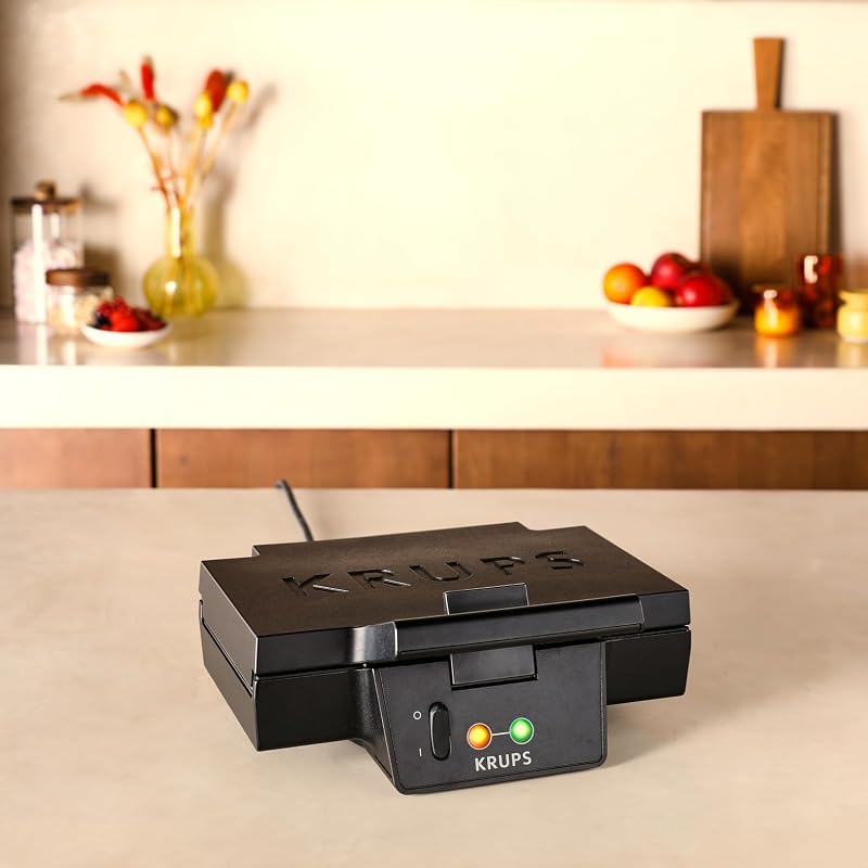 FDK FDK461 - icónica sandwichmaker 850W, placas antiaderentes revestidas a cerâmica, design icónico, armazenamento vertical, fácil de usar, preto, FDK461