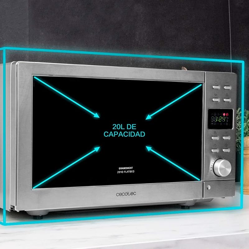 Forno a Microonde senza gradheat piatto 2300 tocco piatto bianco. Capacità 23 litri, potenza 800 W, 8 funzioni preconfigurate, timer fino a 95 minuti