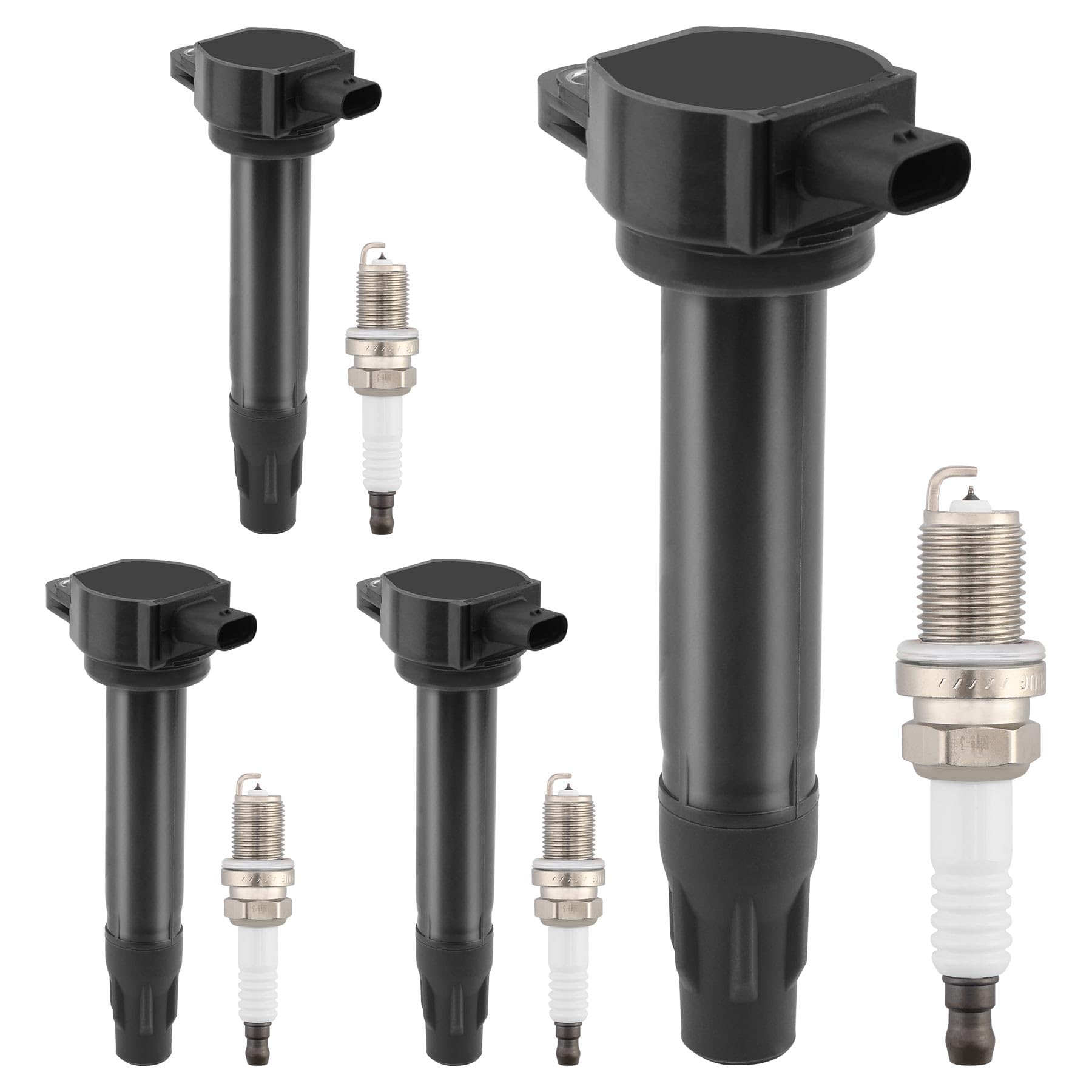 Photo 1 of HQPASFY Ignition Coil Pack UF557 & Iridium Spark Plugs Set of 4 Compatible with Jeep Patriot Compass, Dodge Caliber Journey, Chrysler Cirrus Sebring 2.0L 2.4L L4 Replace# GN10346, 5C1644