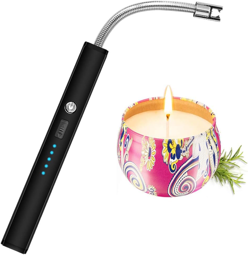 Candle Lighter Flexible Neck USB Rechargeable Electric Arc Plasma