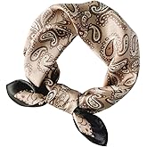 MEISEE Mulberry Silk Scarfs Women Small Square Scarf 21" x 21" Breathable Lightweight Neckerchief Headscarf