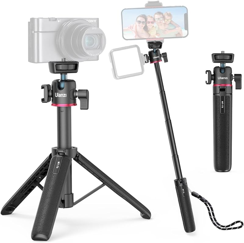 MT-73 Mini Kamera Stativ 54cm/21.6in Mit 1/4'' Schraube, Reise Stativ, Pocket Tripod Kompatibel Mit Compact Kameras — Foto 1 von 7