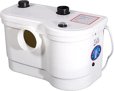 HOMCOM Bomba Triturador Sanitario 800W Eliminacion Aguas Residuales WC