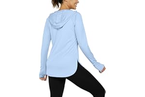 Hiwzffy Women's Sun Protection Shirt UPF 50+ Long Sleeve Hoodie UV SPF T-Shirts Rash Guard Hiking Quick Dry Lightweight
