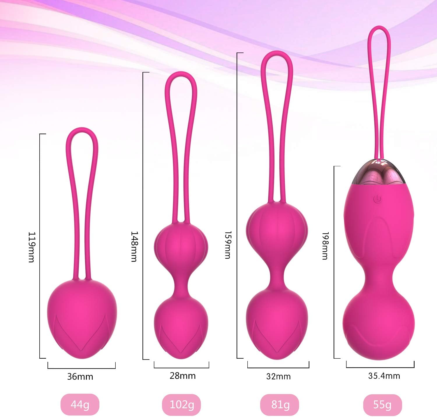 Kegel Ball Women Tightening Exercise:Yetrun Ben Wa Weight Balls with Remote for Bladder Control & Pelvic Floor Strengthening Professional Doctor Recommended Kegel Ball for Beginner and Advanced Pink: Health & Personal Care