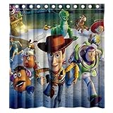 Custom the Toy Story 3 Waterproof Polyester Fabric Bathroom Shower Curtain Standard Size 66(w)x72(h)