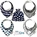 SALE 40% OFF - Baby Bandana Drool Bibs For Boys And Girls, Great For Traveling and Camping with Kids - 4 Pack Gift Set, Absorbent Cotton, 2 Clip Adjustable Snaps, Soft & Comfortable.
