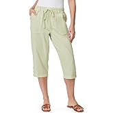 Gloria Vanderbilt Womens Hadlee Pull on Capri with High Rise and Drawstring Ties Standard