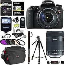 Canon EOS Rebel T6s Digital SLR Camera + 18-135mm IS STM Lens + 32GB 633x Card + Polaroid 57