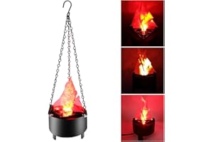 TOPCHANCES 3W LED Artificial Fire Lamp - Fake Flame Effect 3D Campfire Centerpiece With US Plug for Christmas Halloween Party