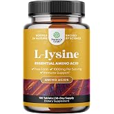 Natures Craft L-Lysine Free Form Capsules - High Strength L-Lysine Supplement for Eye Health Lip Care Collagen Synthesis and Immune Support - Essential Amino Acid - 1000mg per Serving - 100 Count