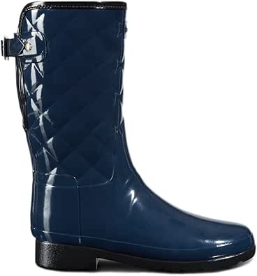 hunter women's refined slim fit rain boots black