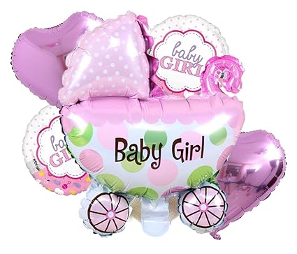 Buy Amfin Pack Of 5 Cradle Shape Baby Shower Foil Balloons Baby