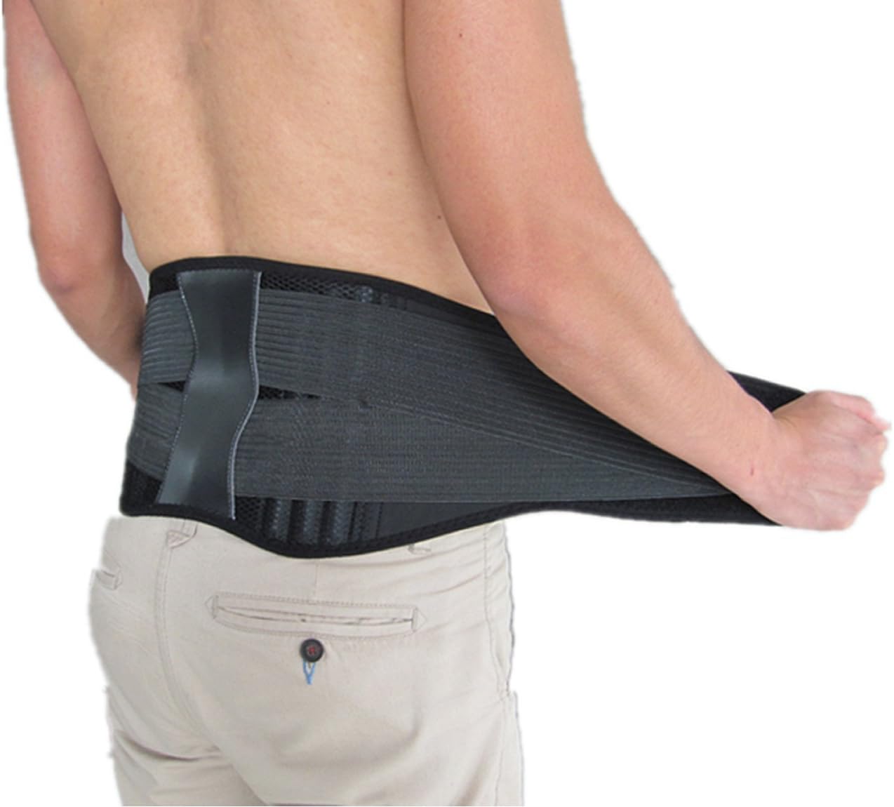 Lumbar Support Brace, Pain Relief Belt, Breathable Materials, Reduces Lower Back Discomfort, Supports Core During Exercise or Weightlifting, Great for Men & Women