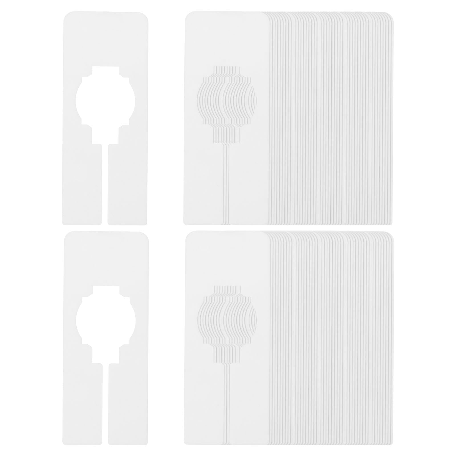 PATIKIL Clothes Dividers for Hanging Clothes, 100Pack Rectangle Closet Clothing Rack Size Divider Blank Labels Sorting Rectangular Separator for Closet, White