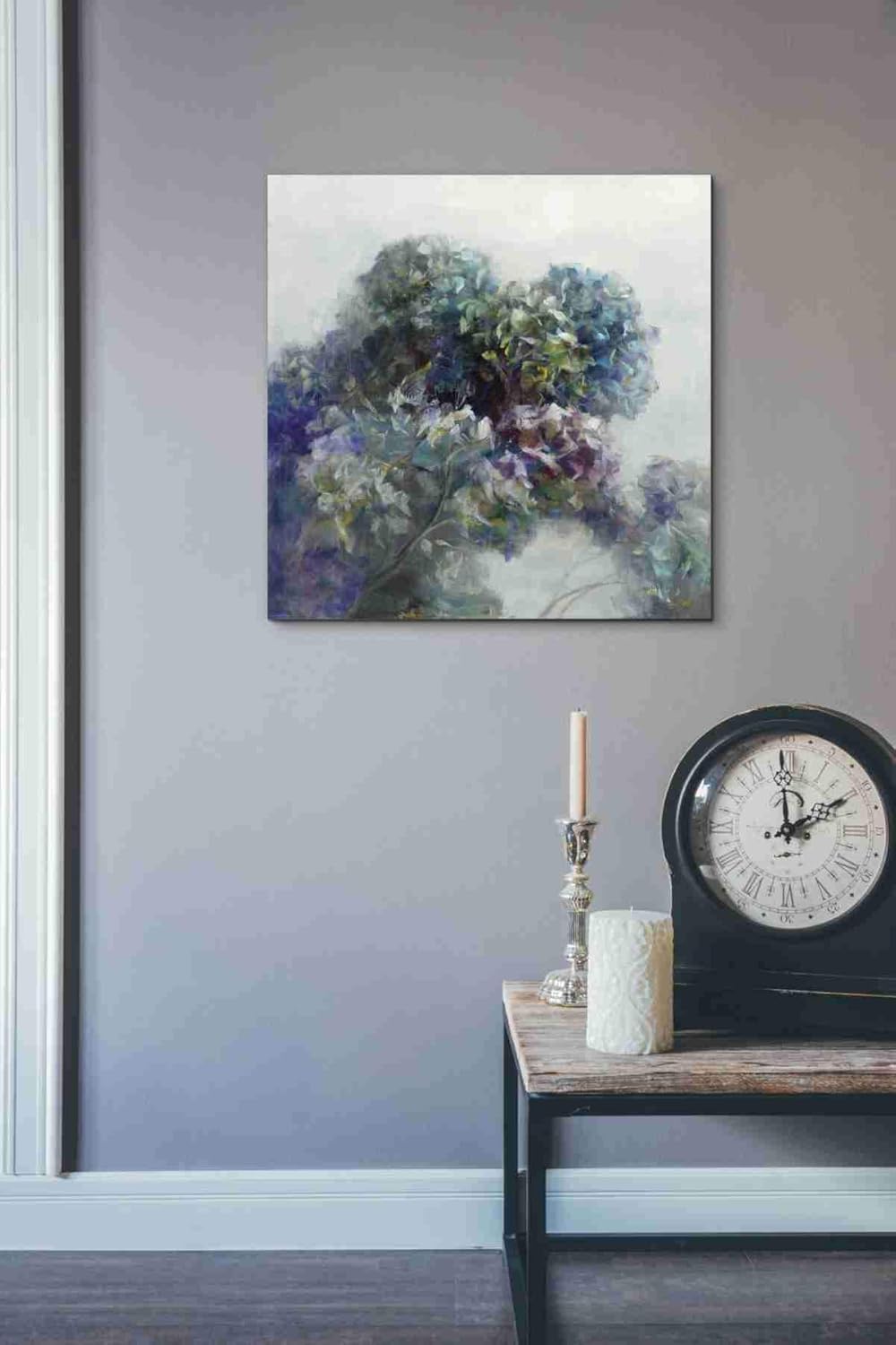 Amazon Com Epic Graffiti Abstract Hydrangea By Danhui Nai Canvas Wall Art 18 X 18 Purple Posters Prints