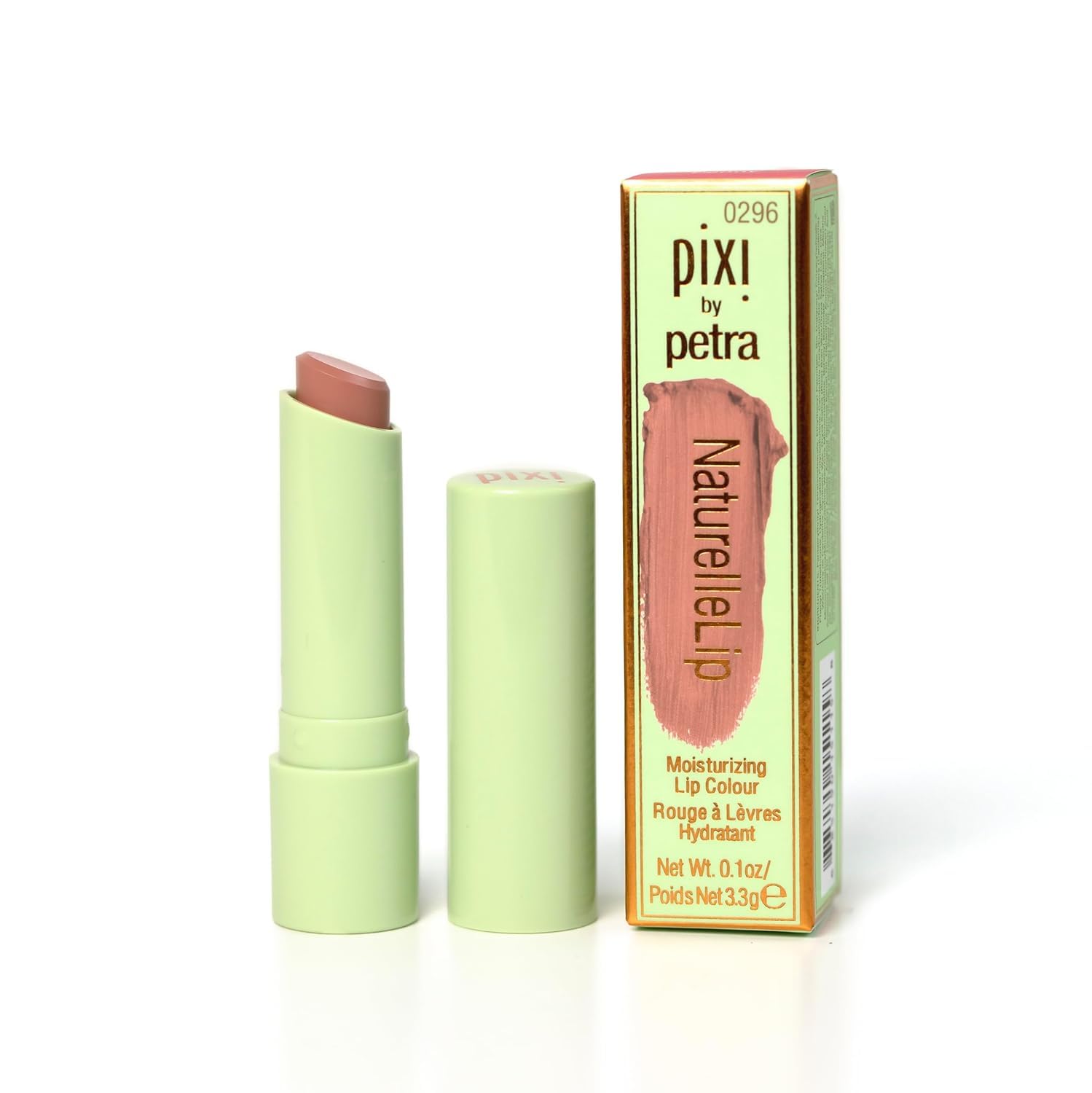 Pixi NaturelleLip | Hydrating Demi-Matte Lipstick with Sunflower Oil, Jojoba & Vitamin E | Natural Finish & Comfortable All-day Wear | Pecan | 0.1 oz/3.4 g