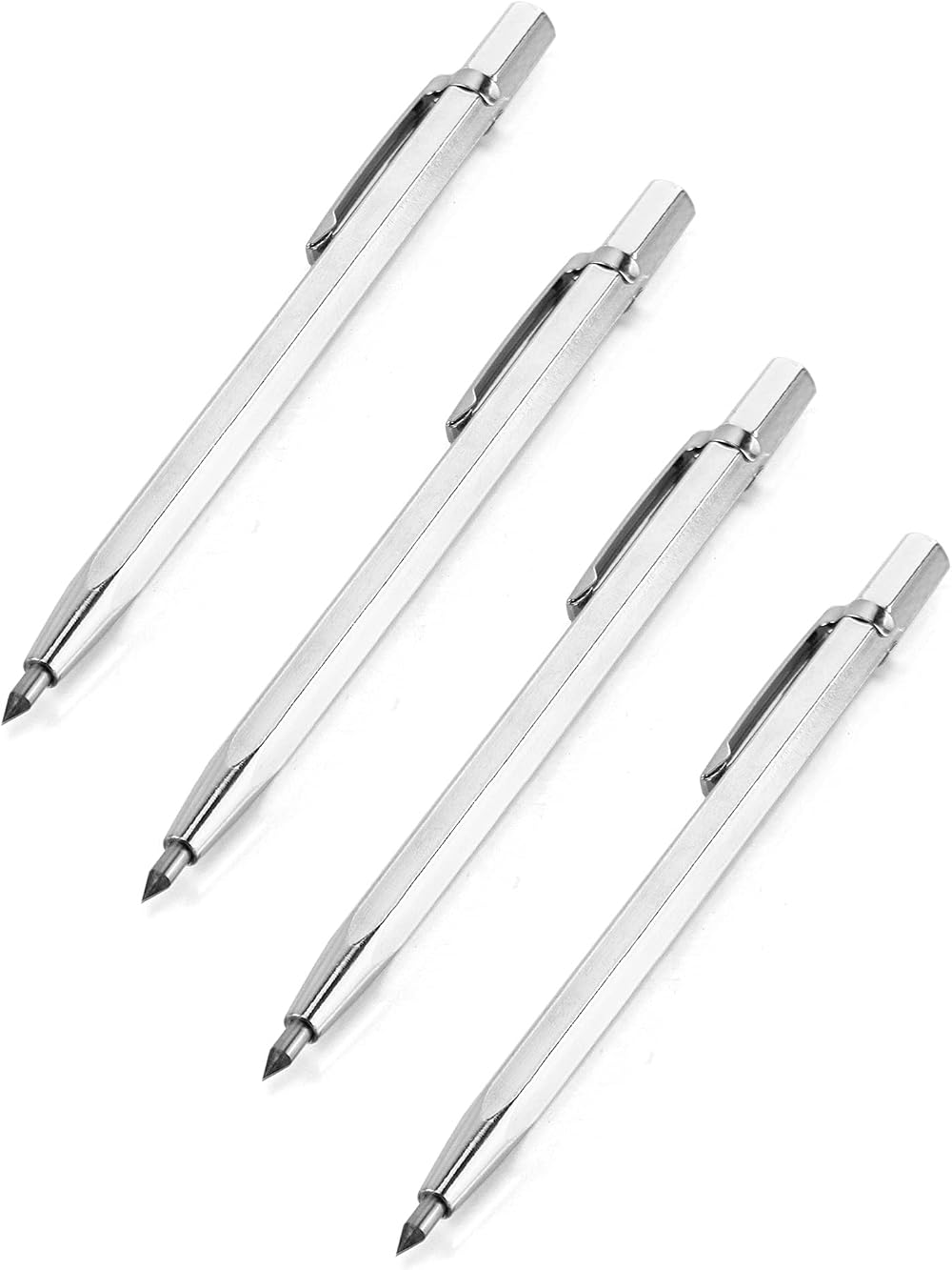 QWORK Tungsten Carbide Scriber Pen 4 Pack Glass Ceramic Engraving Retractable