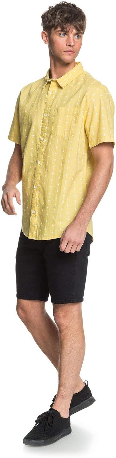Quiksilver Men's Barbed Shirt Short Sleeve Woven: Clothing