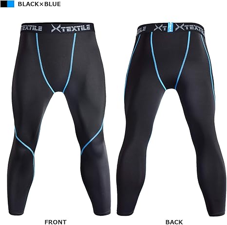 Amazon Xtextile スポーツタイツ 七分丈 メンズ 3 4 レギンス 吸汗速乾 インナーウェア 春夏秋対応 2枚組 Xl ブラック グレー コンプレッションタイツ 通販