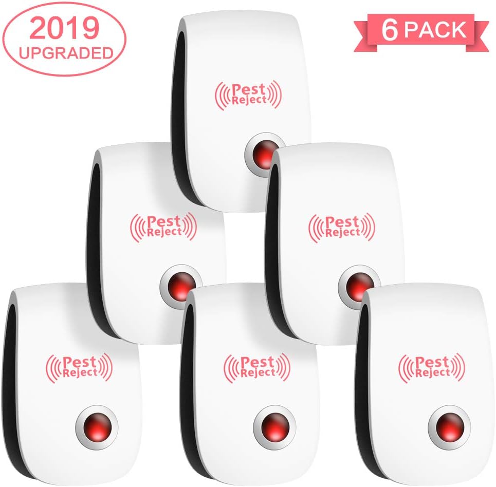 Yokot Ultrasonic Pest Repeller Electronic Repellent Indoor Plug in,Pest Control of Insects Mice,Ant, Mosquito, Spider, Rodent, Roach, Mosquito, Pest Defender for Children and Pets Safe (6 Packs)