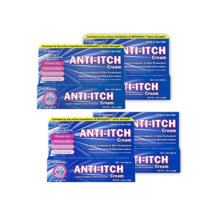 Dr. Sheffield's Anti-itch Cream with Histamine Blocker - 1.25 Oz. (4)