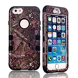 iPhone 6 Case, MOKOU Tree Camouflage Camo Hybrid Hard Soft Case Cover for iphone6 4.7Inch