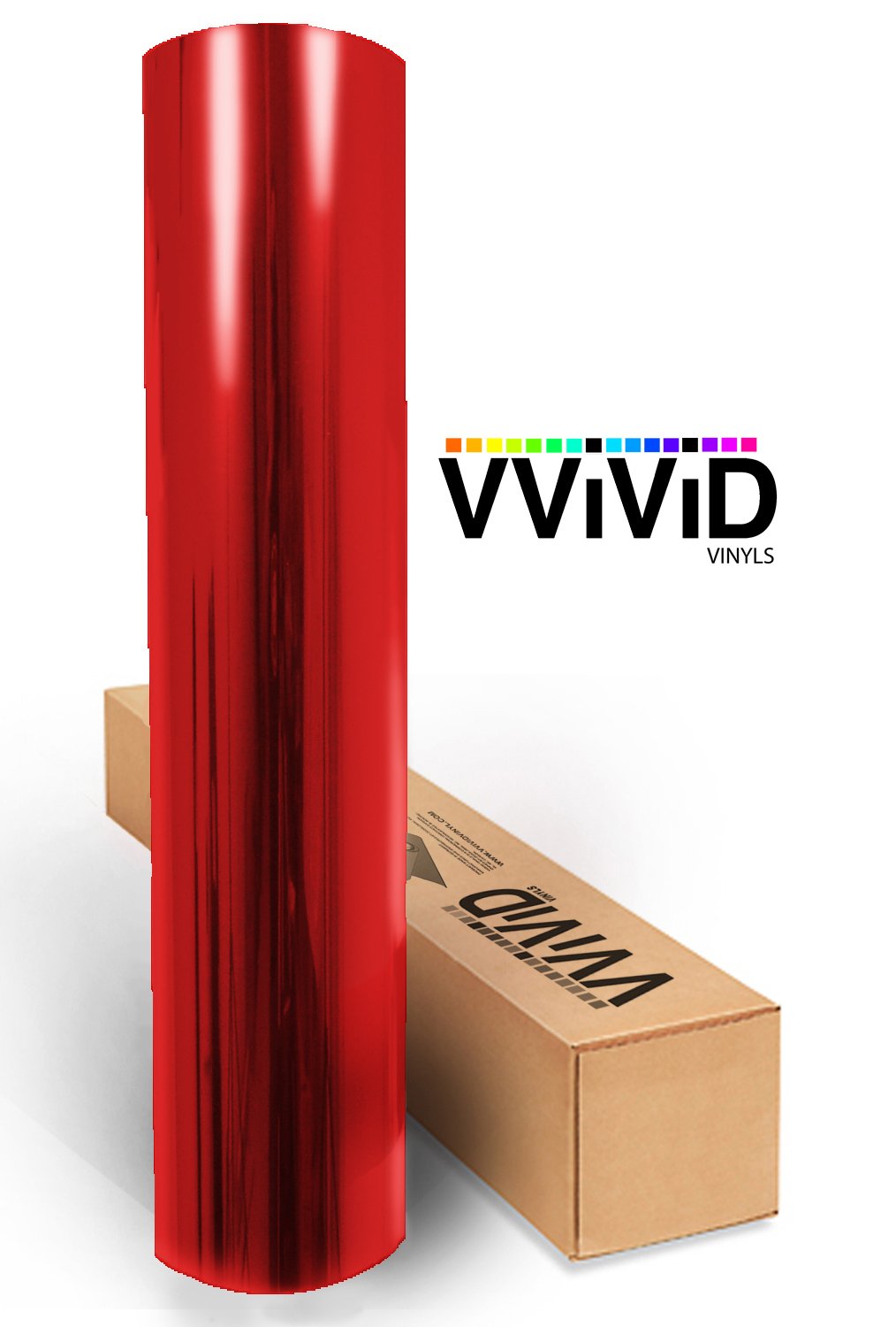 VViViD Transparent Colorful Vinyl Window Tinting Sheets (5ft x 5ft, Red)