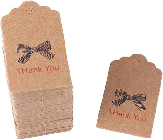 Amazon ギフトタグ 100ピースブラウン長方形タグクリスマスタグ手作りハングラベル結婚式の好意ギフトデザートタグ服ジュエリー価格タグ 1 Yinhing ビューティー 通販