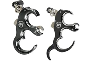 SHARROW Bow Release Aid 3/4 Fingers Automatic Archery Release Aluminium Alloy Thumb Trigger for Compound Bow Accessory