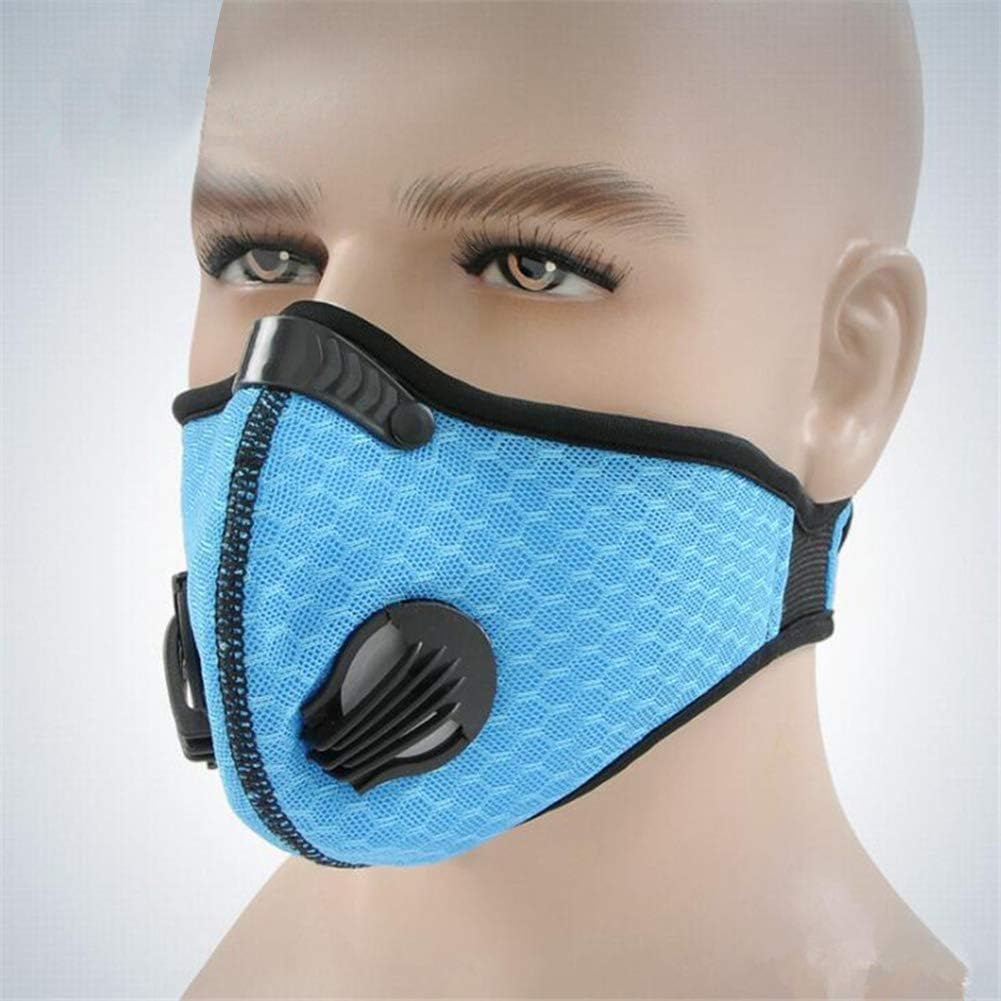 Dust Mask Dustproof Safety Breathing Mask Respirator Activated Carbon Dustproof Mask for Exhaust Gas Anti Pollen Allergy Running Cycling Outdoor Activities