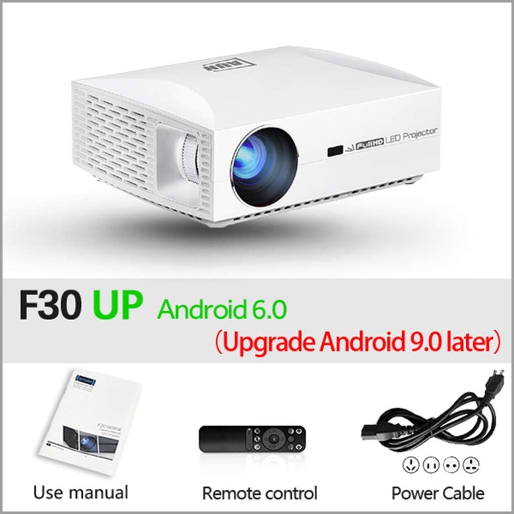 WHLDCD Proyector Proyector Full HD F30UP, 1920x1080P. Android 6.0 ...