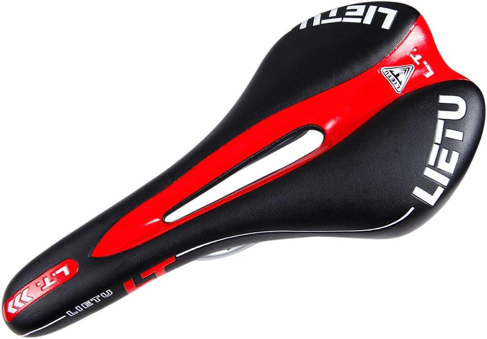 Lisli Gel Bike Saddle Mountain Road Bicycle Riding Cycling MTB Comfort Seat Cushion Pad (Red)