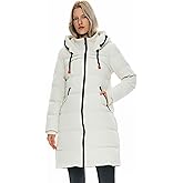 Orolay Women's Thickened Winter Down Coat Hooded Puffer Long Jacket with Pocket