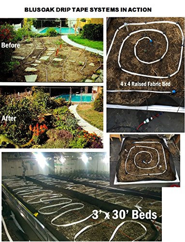 Blumat EasySoak 200' Automatic Watering Slow Soaker Hose System for Gardens, Greenhouses, and Farms - Flow Restrictor, Adapters, and Fittings Included