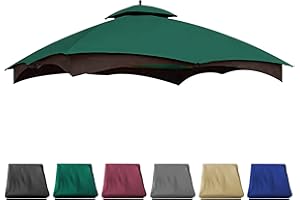 JANCANOPY 10X12 Replacement Gazebo Cover for Lowe's Gazebo Model #TPGAZ17-002C,TPGAZ17-002 (Forest Green)
