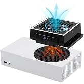 Mcbazel Cooling Fan for Xbox Series S, RGB LED Display, Low Noise, 2 Extra USB Ports, 3 Level Adjustable Speed External Cooler Fan for Xbox Series S Console Only - Black
