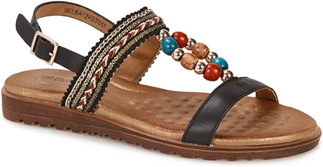 Bellissimo Womens Embellished Slingback Sandals Cushioned