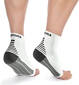 Rymora Foot Compression Socks Sleeves XL White One Pair