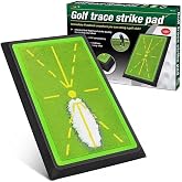 Golf Hitting Swing Path Mats Feedback with Non-Slip Rubber Backing, Swing Training Accessories
