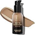FV Full Coverage Liquid Foundation, Lightweight & Concealing, Long Lasting Matte Foundation Makeup with Flawless Finish, Oil Control Waterproof Foundation for Oily Skin (Natural Beige Matte)