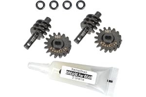 RampCrab Differential Gear Set 16T, 2 Sets, Hardened Steel, 1/24, Upgrade Parts for SCX24 Bronco Deadbolt JLU B-17 Gladiator C10, 1/24 RC Crawler Car